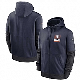 Men's Chicago Bears New 2020 Nike Gray Black Fan Gear Mascot Performance Full Zip Hoodie,baseball caps,new era cap wholesale,wholesale hats